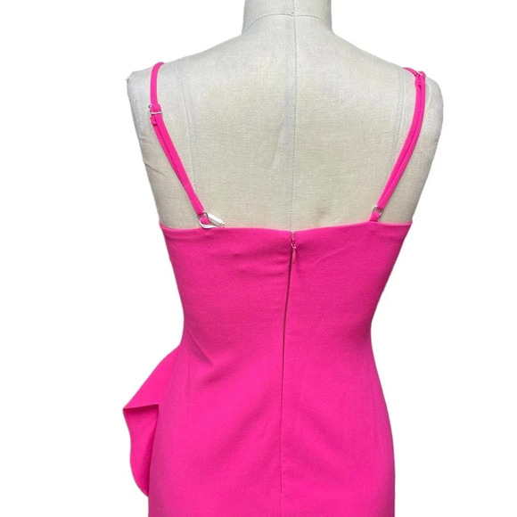 LIKELY Laverna Ruffle‎ Midi Dress Fuchsia Pink Size 0 - Picture 8 of 13
